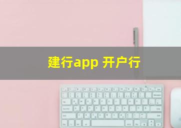 建行app 开户行